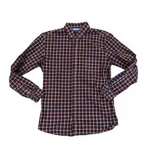 RODD & GUNN Button Down Shirt Men's MED Woven in Italy Plaid Collar Top​​​